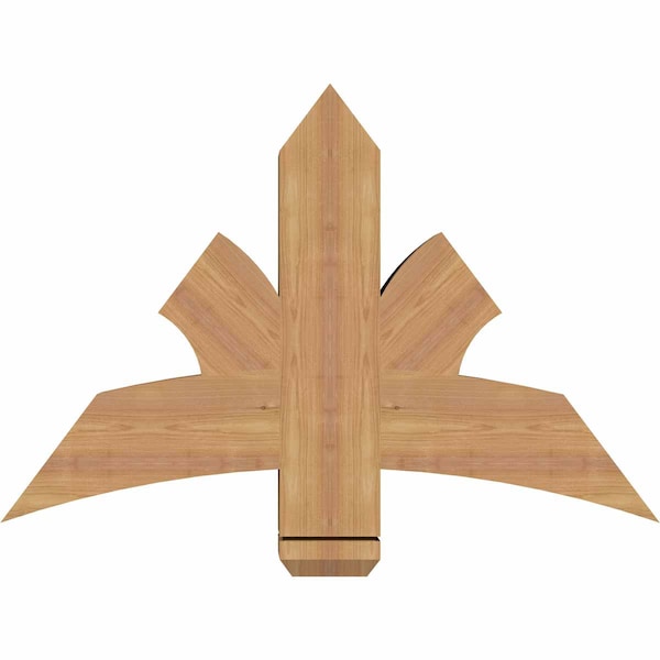 Ekena Millwork Davenport Timber Gable Bracket, Western Red Cedar, 36"W x 24"H x 5 1/2"D x 5 1/2"F, 16/12 Pitch GBW036X24X0606DAV00SWR - main